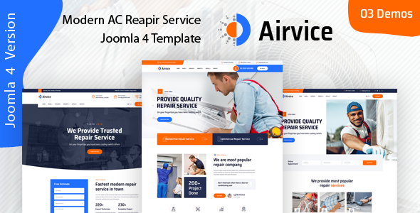 Airvice - AC Repair Services Joomla 4 Template icon