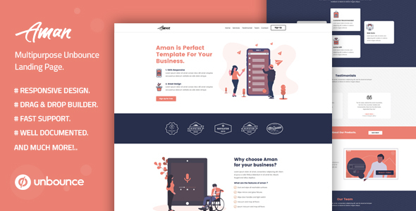 Aman — Multi-Purpose Template with Unbounce Page Builder icon
