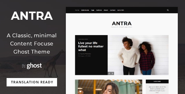 Antra - Minimal Content Focused Ghost Blog Theme icon