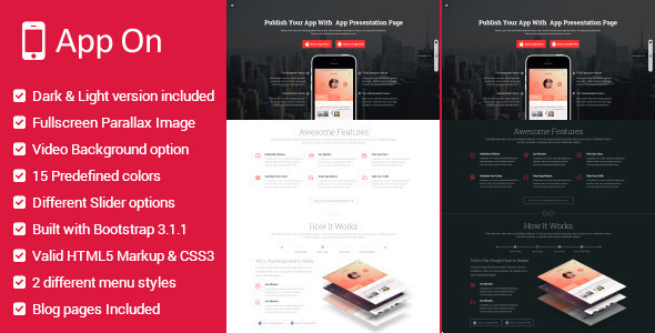 App on - Responsive Software Landing Page icon