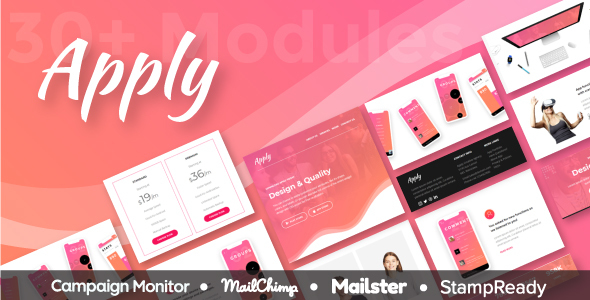 Apply - Responsive Email for App 30+ Modules - StampReady Builder + Mailster & Mailchimp Editor icon