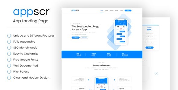 Appscr - HTML5 App Landing Page icon