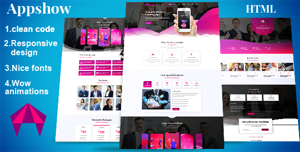 Appshow - App landing page HTML icon