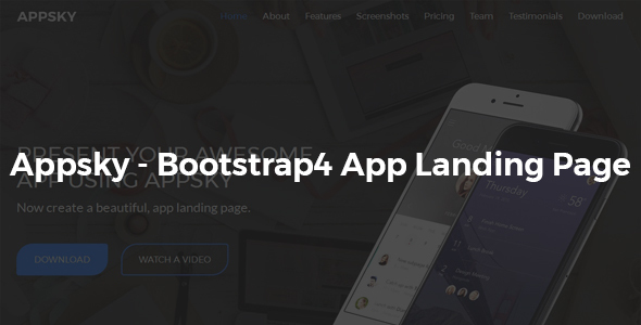 Appsky -Bootstrap4 App Landing Page icon