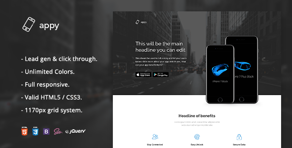 Appy - App Landing Page HTML Template icon
