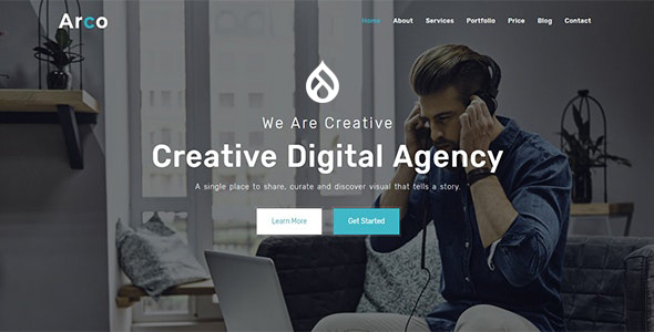 Arco - One Page Parallax Drupal 9 Theme icon