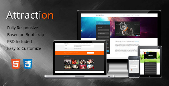 Attraction - Responsive Landing Page icon