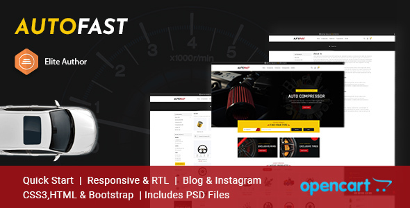 AutoFast - Auto Parts, Equipment and Accessories Opencart Theme icon