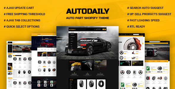 Autodaily - Auto Parts & Car Accessories Store Shopify Theme icon