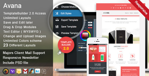Avana - Responsive Email + MailBuild Online icon