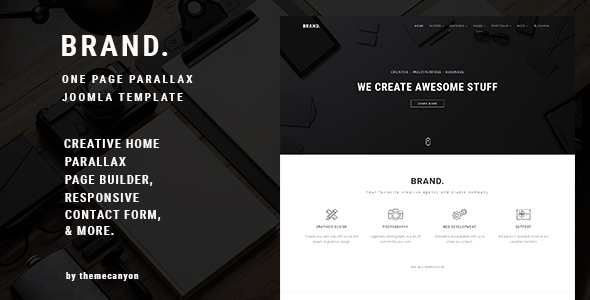 BRAND, - Creative One Page Parallax Joomla Template icon