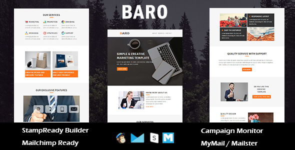 Baro - Multipurpose Responsive Email Template With Online StampReady Builder Access icon