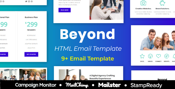Beyond - Multipurpose Responsive Email Template 9+ layouts Mailchimp icon