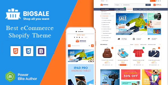 BigSale - The Clean, Minimal & Unlimited Bootstrap 4 Shopify Theme (12+ HomePages) icon