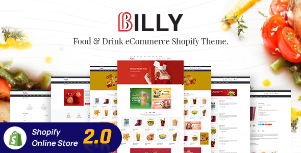 Billy - Food & Drink Store Shopify Theme icon