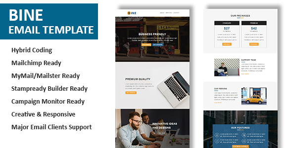 Bine - Multipurpose Responsive Email Template with Online StampReady Builder Access icon