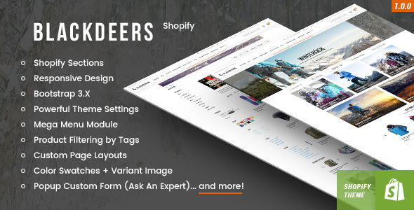 BlackDeers - Responsive Shopify Template (Sections Ready) icon