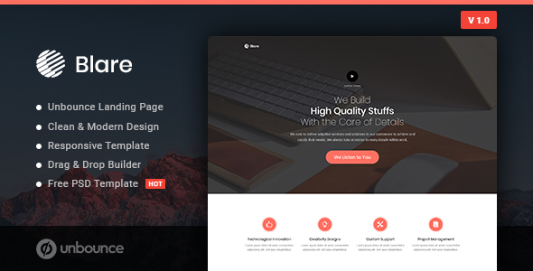 Blare - Business Unbounce Landing Page Template icon