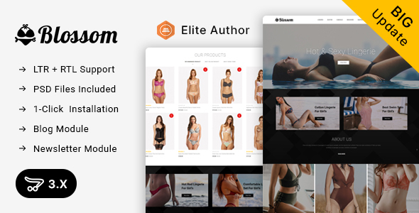 Blossom - Lingerie Store OpenCart 3.x Minimal Responsive Theme icon