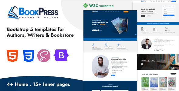 Bookpress - Bookstore Responsive Landing Template using HTML5 Bootstrap 5 for Writers and Authors icon