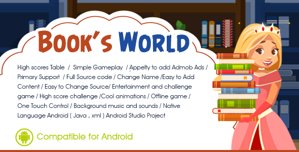 Book's world Android Admob Ads icon