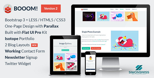 Booom! - One-Page Flat UI Pro Bootstrap 3 Template icon