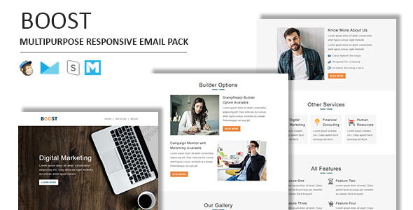 Boost - Multipurpose Responsive Email Template With Stamp Ready Builder Access icon