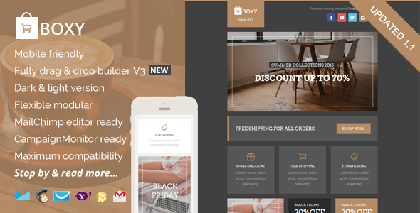 Boxy, eCommerce Email Template + Builder Access icon