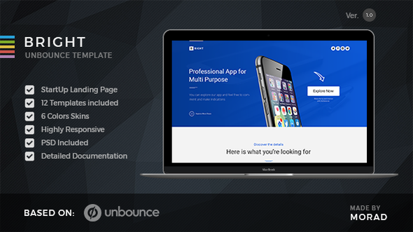 Bright - Unbounce Startup Landing Page icon