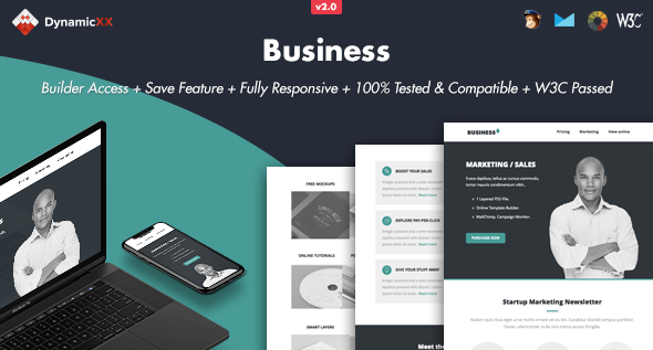 Business - Responsive Email + Online Builder icon