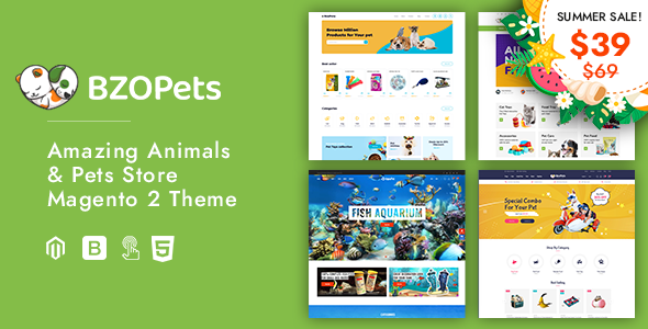 BzoPets - eCommerce Animals & Pets Store Magento 2 Theme