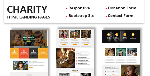 CHARITY - Multipurpose Responsive HTML Landing Page icon
