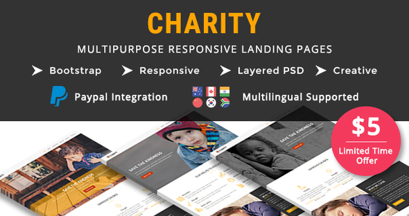CHARITY - Multipurpose Responsive HTML Landing Pages icon