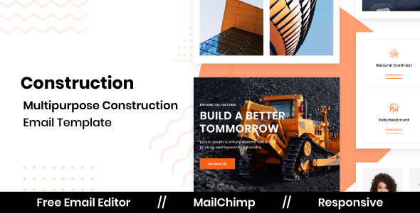 CONSTRUCT - Responsive Email Template for Construction With Free Email Editor icon