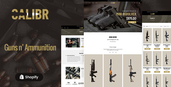 Calibr - Guns, Weapon Shop Shopify Theme icon