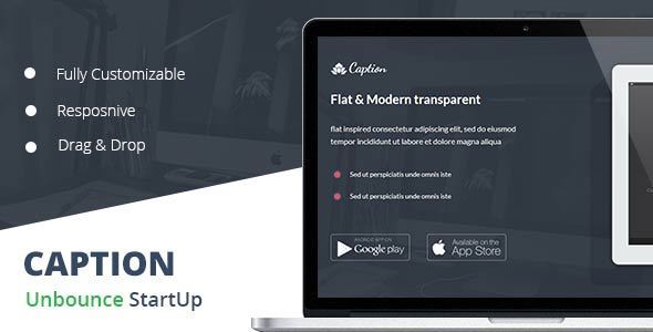Caption Flat Startup Landing Page icon