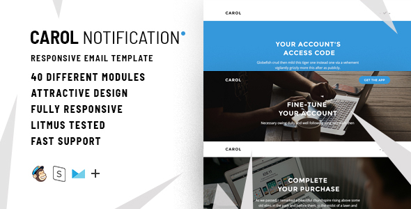 Carol Notification – 40+ Versions Responsive Email + StampReady, MailChimp & CampaignMonitor files icon
