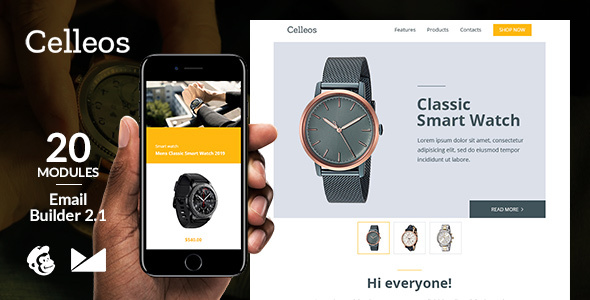 Celleos Responsive Email Template + Online Emailbuilder 2.1 icon