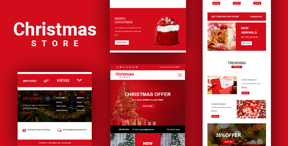 Christmas Store Email Template + Online Builder icon