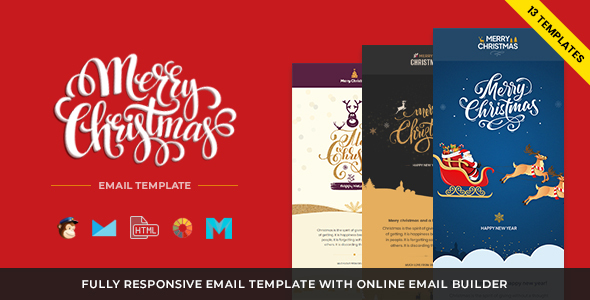 Christmas and New Year Responsive Email Template with Builder icon