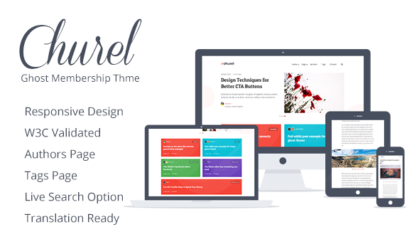 Churel - Dark and Light Membership and Subscription Ghost Theme