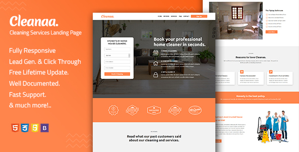 Cleanaa — Cleaning Services Landing Page Template icon