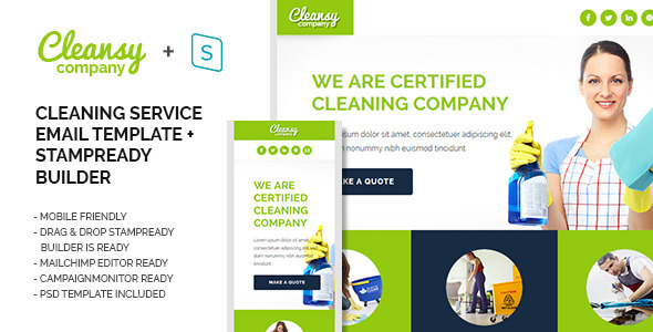 Cleansy - Cleaning Service Purpose E-mail Template icon