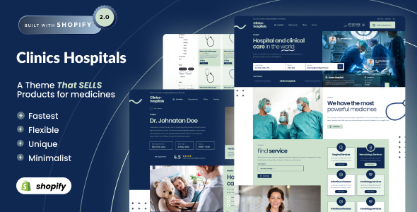 Clinics Hospitals - Doctor & Medical Shopify 2.0 Theme icon