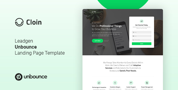 Cloin - Business Unbounce Landing Page Template icon