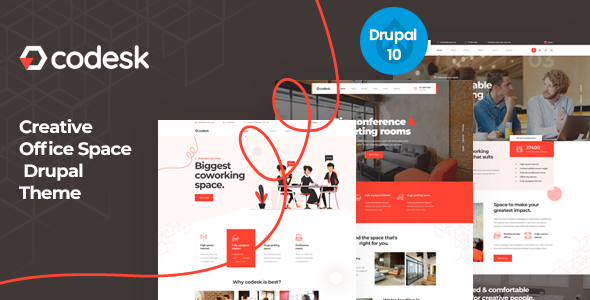 Codesk - Creative Office Space Drupal 10 Theme