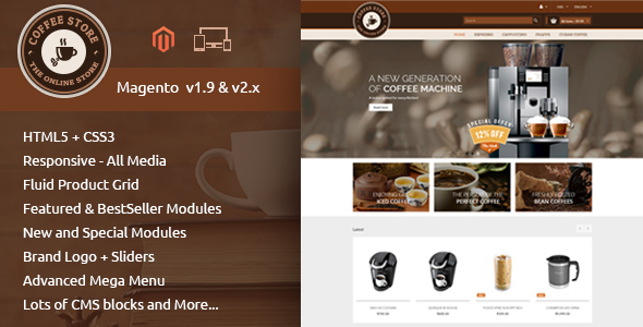 Coffee - Responsive Magento 2 Theme icon