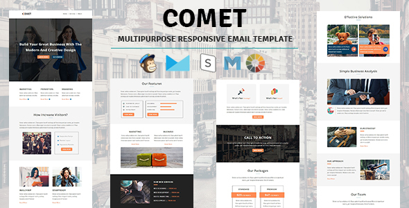Comet - Email Template Multipurpose Responsive with Stampready Builder Access icon