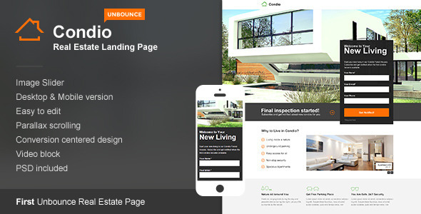 Condio - Real Estate Landing Page for Unbounce icon