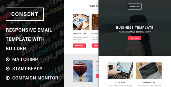 Consent - Responsive Email template with Stampready builder icon